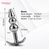 Itspleazure Stainless Steel 3 Bead Anal Plug